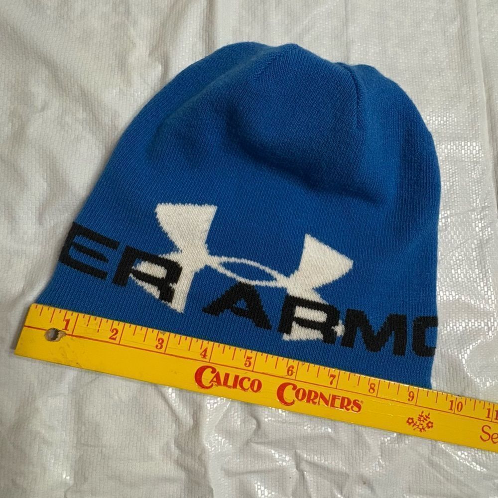 Under Armour Cold Gear Infrared Lined Blue Beanie Hat - Picture 9 of 9